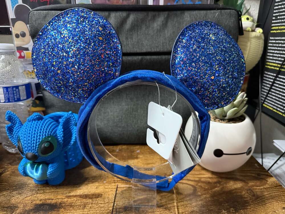 NWT Disney Parks Wishes Come True Blue Adjustable Youth Ear Headband